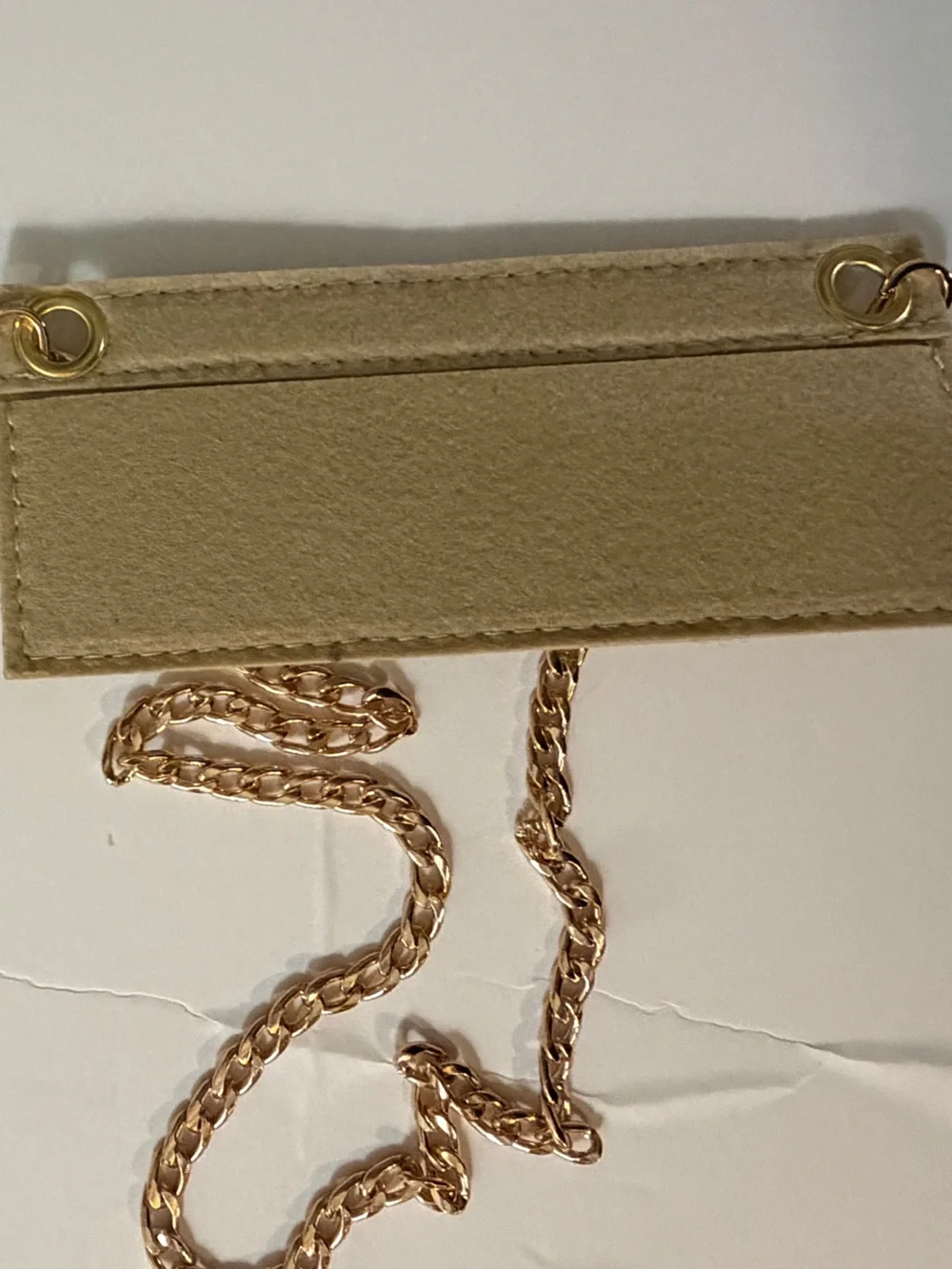 Gucci Cream Leather Wallet with Gold Hardware COA and attachable unbranded chain